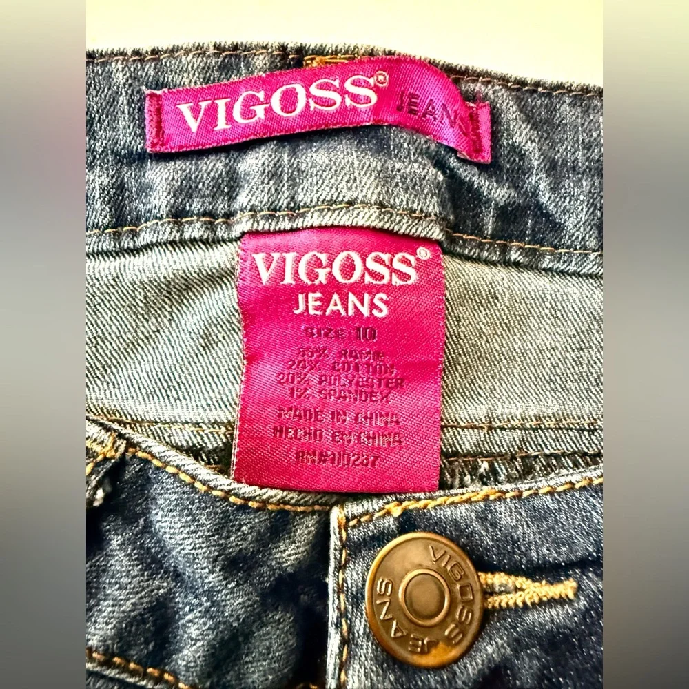 Vigoss Mid Rise Skinny Jeans With Back Flap Pockets With Orange Embroidery - Picture 12 of 14